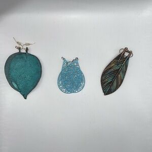 Set of Three Turquoise Earrings